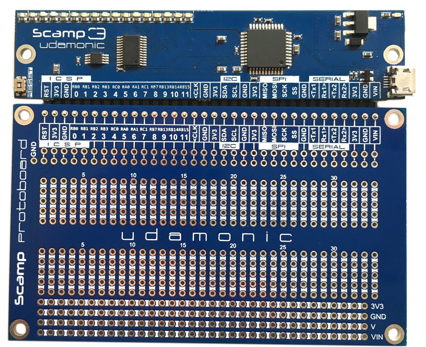 Scamp3 Blue Protoboard Bulk Pack (15x)
