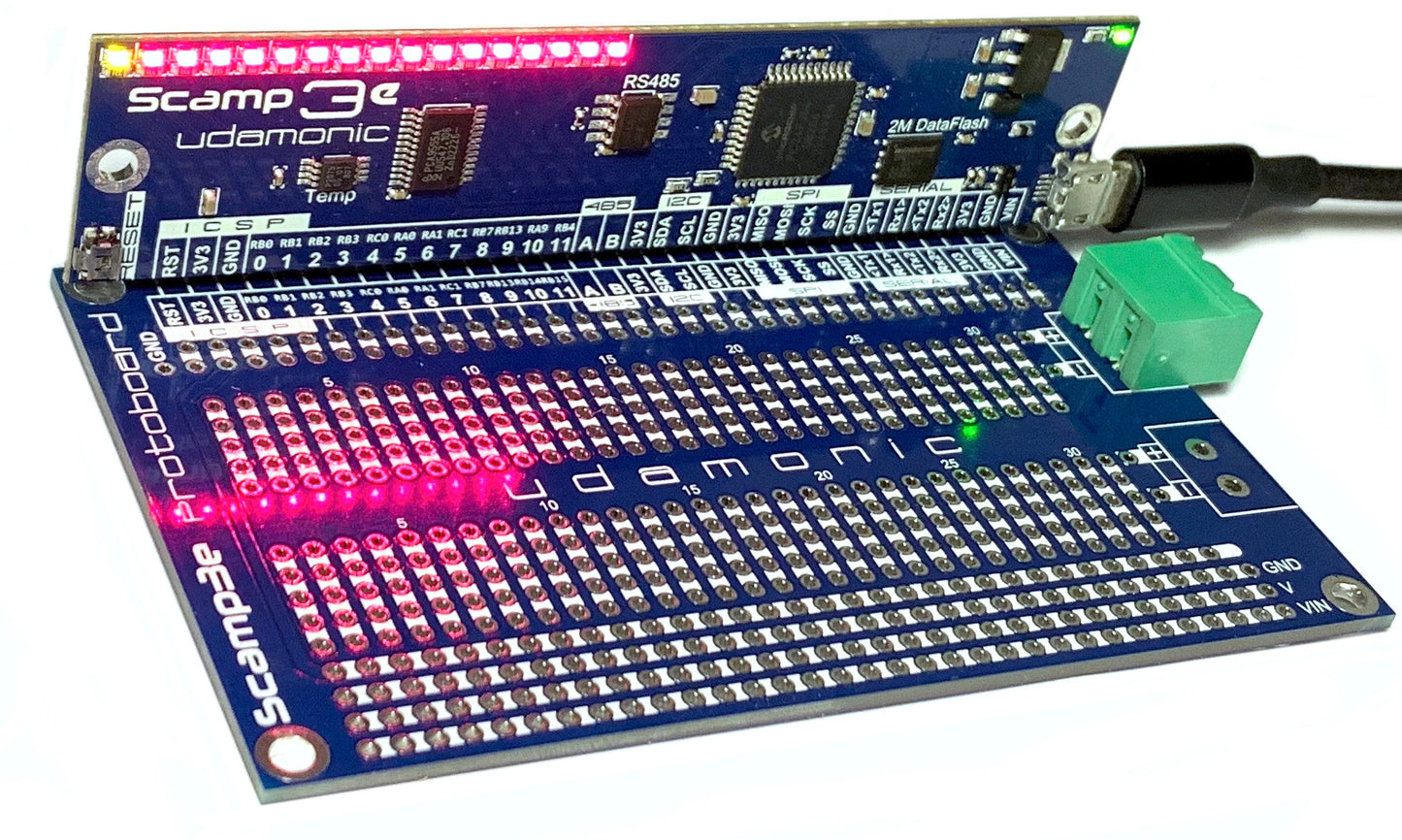 Scamp3e/Scamp2e Blue Protoboard